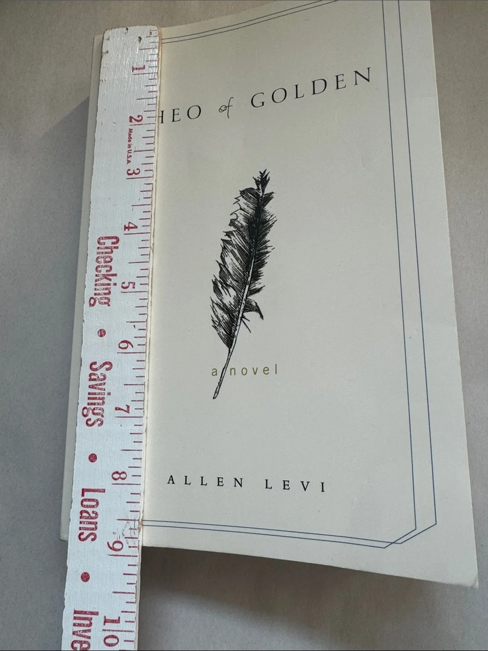 Theo of Golden by Allen Levi - Cream Cover with Black Illustration Soft bound
